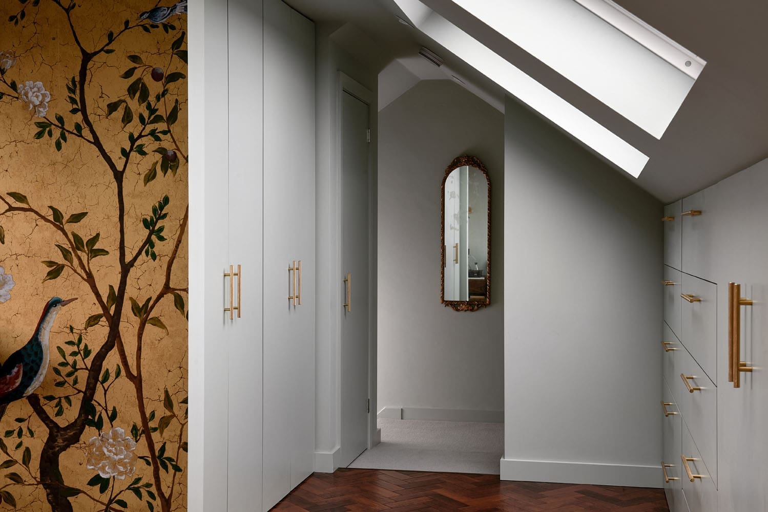 loft conversion small landing with bespoke wardrobes