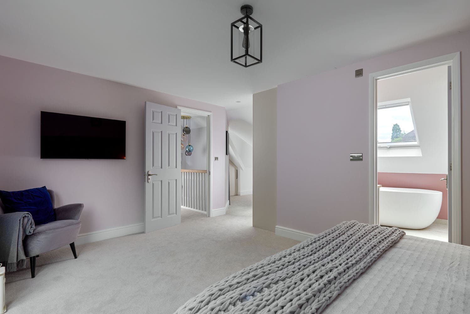 converted master bedroom loft in fleet with luxury en-suite bathroom