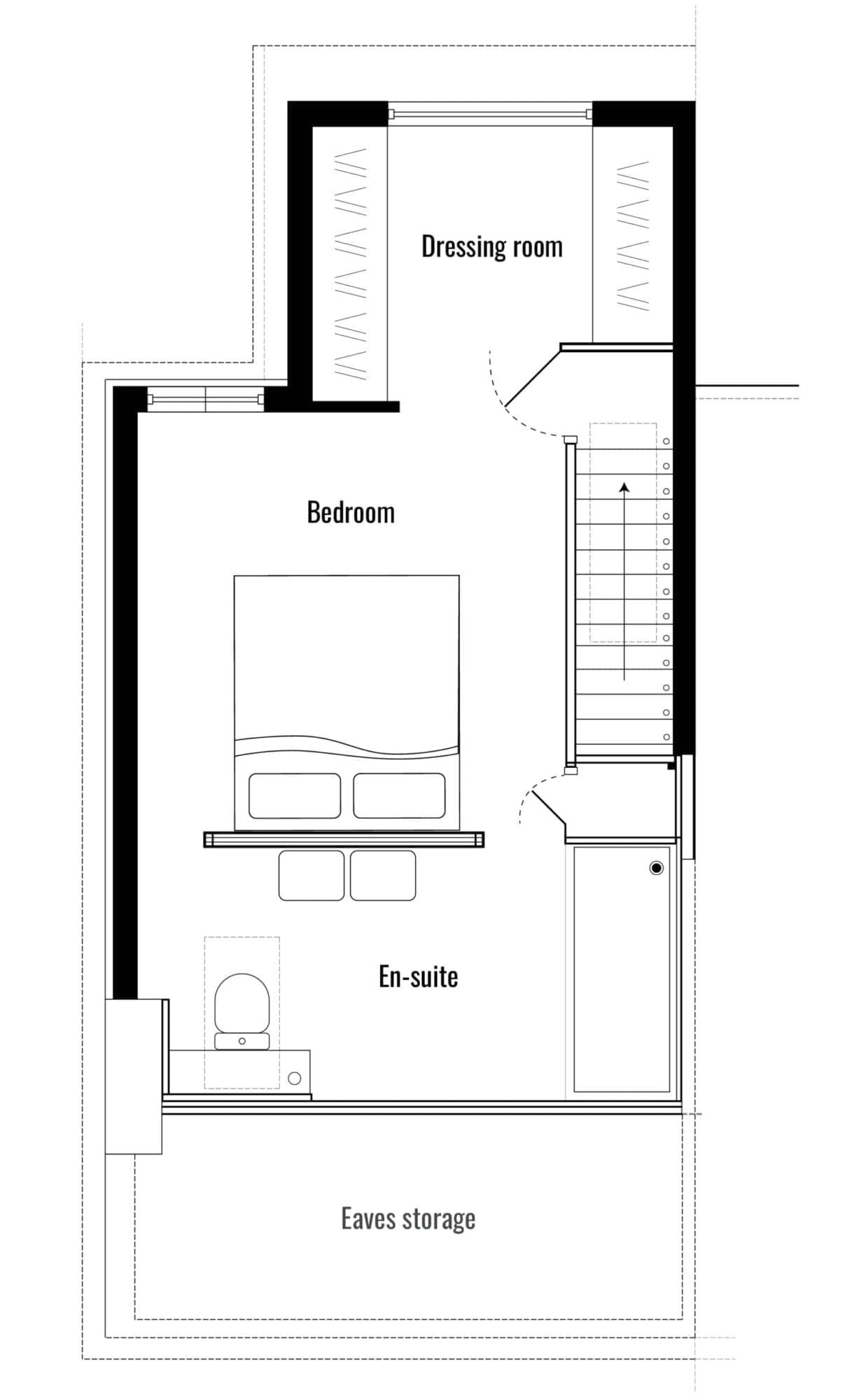 l-shaped dormer loft conversion floor plan